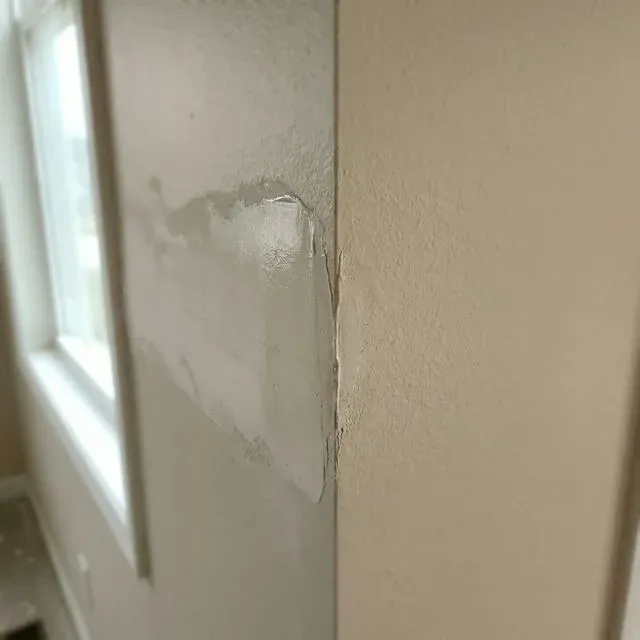 Drywall Repair process close-up